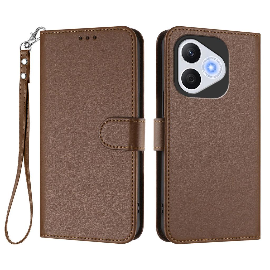 For Honor 400 Lite Leather Case Wallet Stand Phone Cover with Wrist Strap