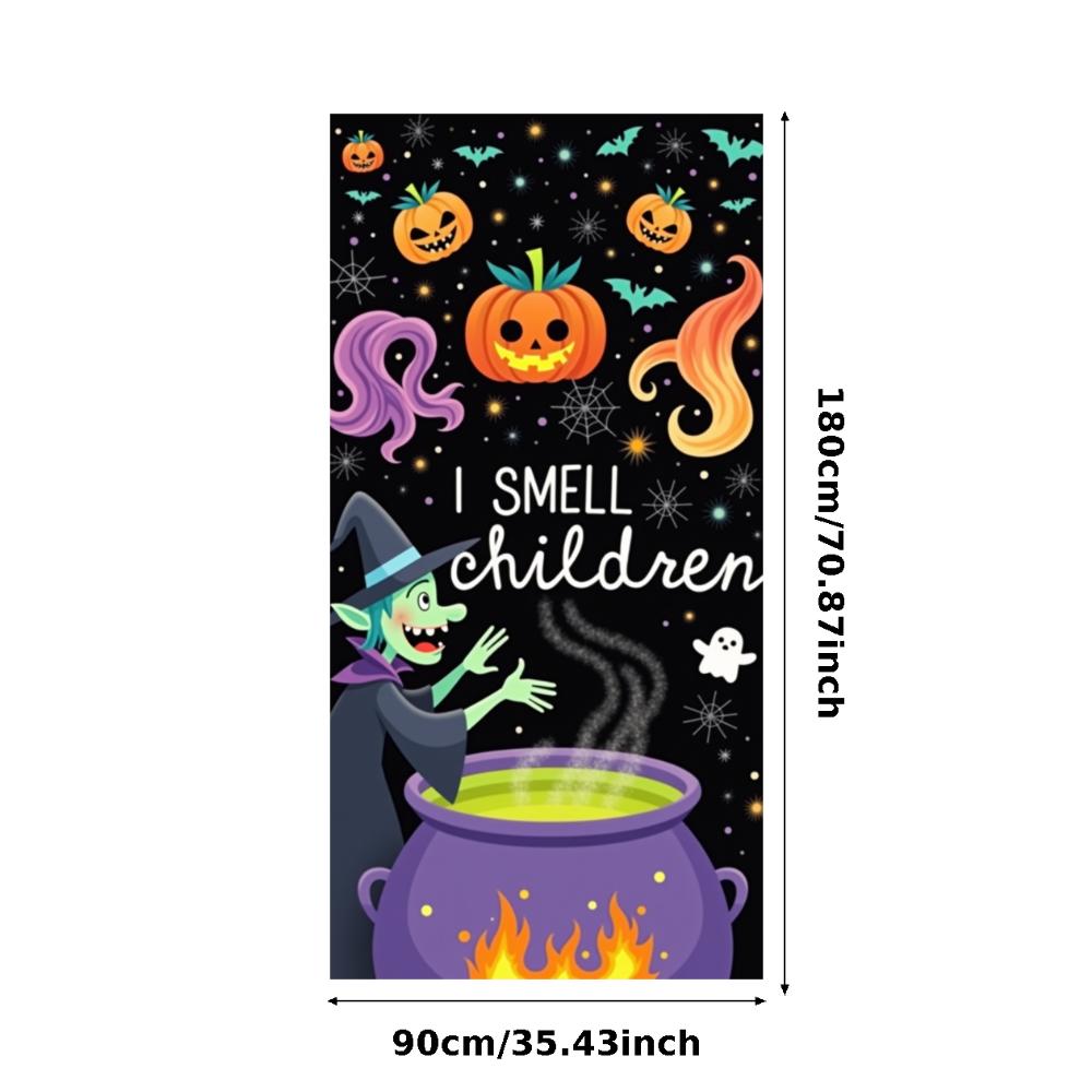 Halloween Banner Kessel Kürbis Banner Halloween Party Banner Farbenfrohes Design für Halloween Party Themenparty