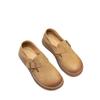 New Thick-soled, Belt-buckle, Soft-soled Single Shoes for Women with Genuine Leather Shoes, Retro Style