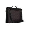 New COACH Graham Coated Canvas With Calfskin Handbag Briefcase Large Men's Black & Dark Khaki C9827-QBAE4