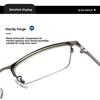Vintage Metal Half Frame Reading Glasses Men's Business High Definition Anti Blue Light  Far Sight Eyeglasses with Diopter +2.5