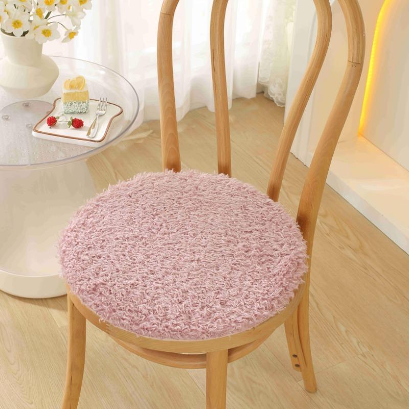 1pcs/set Round Lambswool Seat Cushion for Office Chair Home Decor All Season Thick Pad Soft Desk Chair Mat Long Sitting Comfort