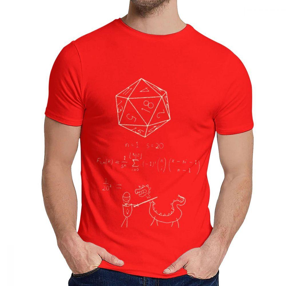 Graphic The Science Of 20 Sided Dice D20 Math Dragons Tee Shirt For Unisex Leisure Organic