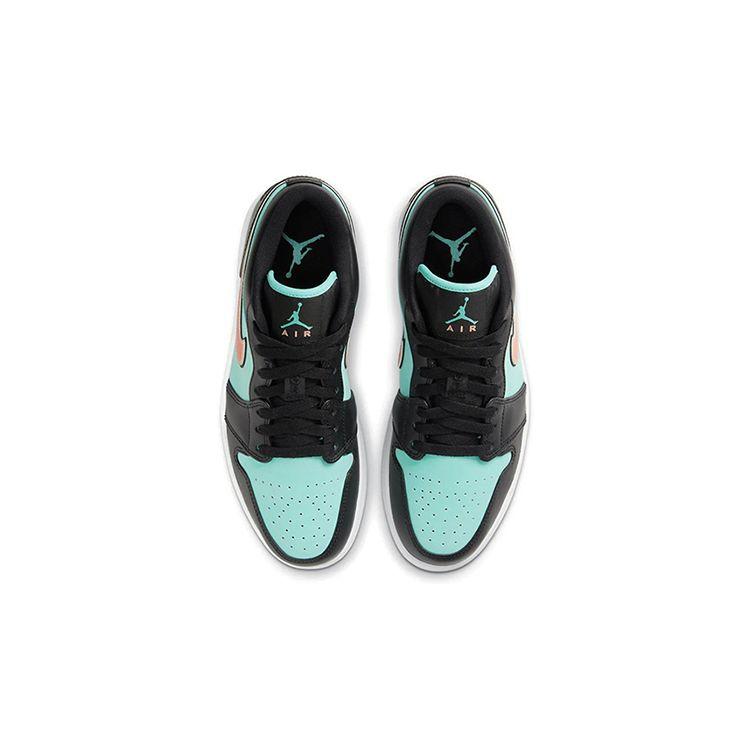 Air Jordan 1 Low SE GS Tropical Twist Sneakers da Bambino Teal Nero CV9844-301