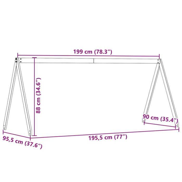 VidaXL Toit de lit pour enfants 199x95,5x88 cm bois de pin massif, toit de lit, baldaquin de lit pour enfant, toit pour lit 846954