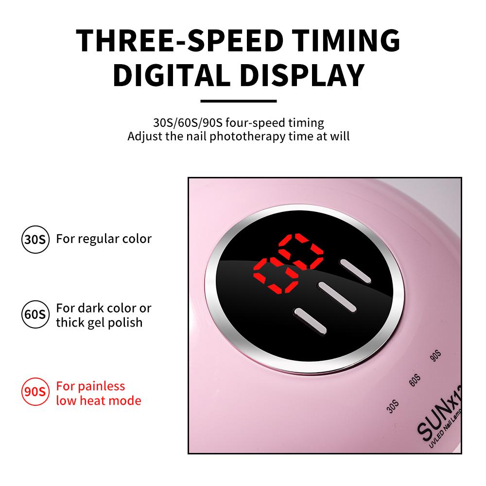 SUNX12 Professionelle Nageltrocknermaschine 18 LED UV-Lampe zum Aushärten aller trocknenden Nägel Gel-Politur USB Maniküre Salon Ausrüstung Werkzeuge