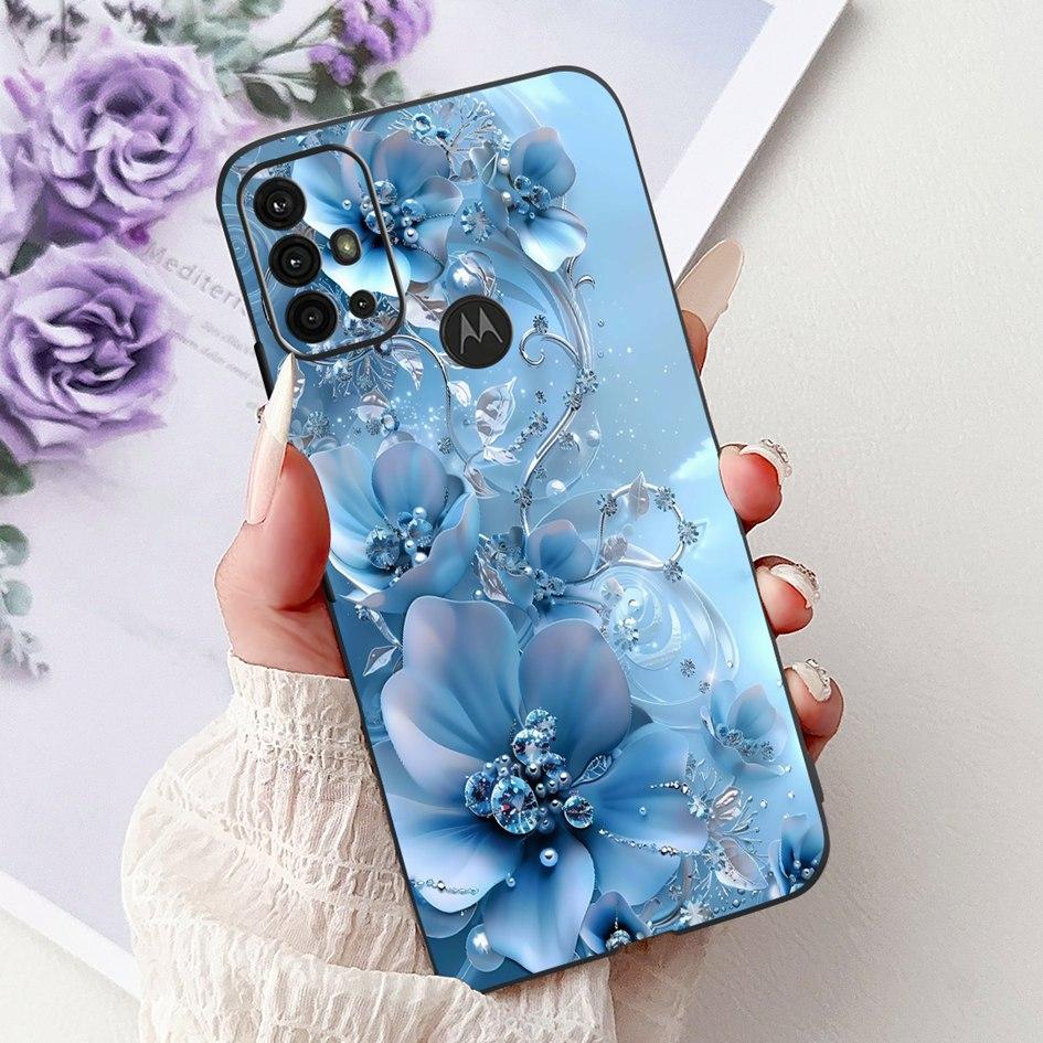 Case For Motorola Moto G30 G20 G10 Phone Cover New Fashion Flower Soft Silicone Matte Bumper on Moto G20 XT2128-1 G 10 G 30 Capa