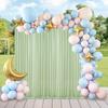 White Sheer Chiffon Backdrop Curtains, Wedding Backdrops Drapes for Birthday Party Photo Back Drop Background Home Decorations