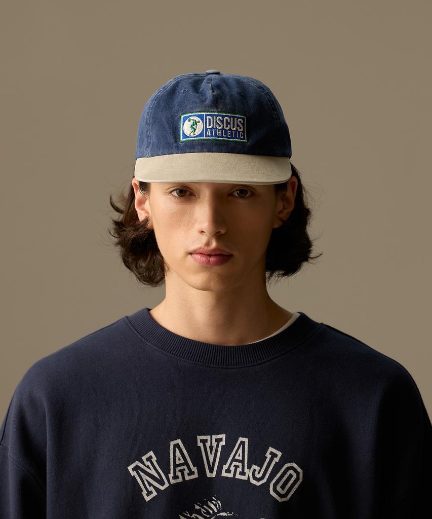 DISCUS ATHLETIC Logo 5-Panel Cap Two-Tone Navy