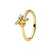 New S925 Silver Red Rose Bow Simple Love Ring Card Snowflake Series Ice Linghua Gold Bee Flower Ring Jewelry