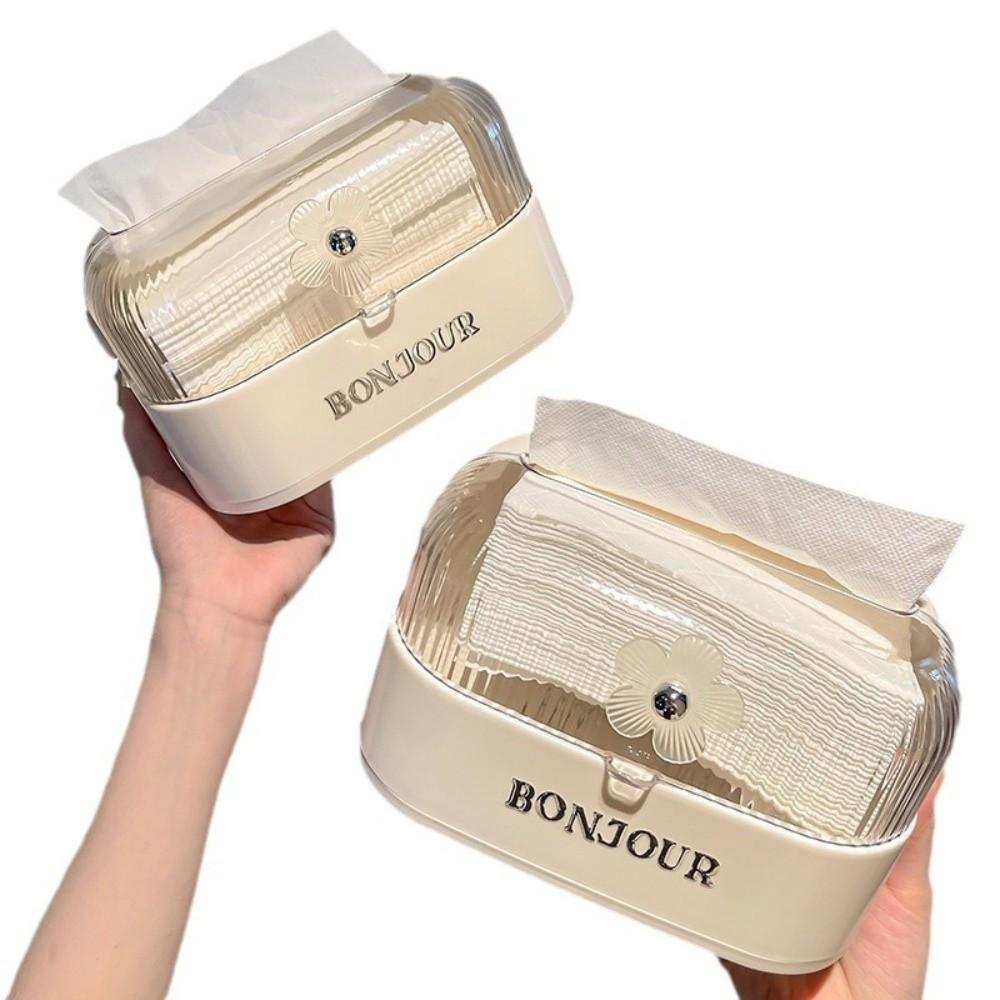 Transparent Paper Towel Holder Creative Design Reusable Napkin Dispenser Plastic Material Large Capacity Napkin Storage Case