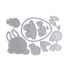 Easters Rabbits Chicken Cutting Dies Cuts Stencils Metal Die Cuts Templates Molds for Album Card Making Decorations