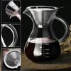 600ml Drip Coffee Server with Filter, Microwave-Safe, No Paper Coffee Filters Required, Includes Cup, Brush, and Graduations