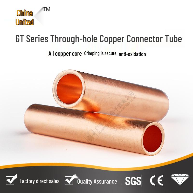 GT Through-Hole Copper Connection Pipe with Purple Copper GT-10/16/25 Crimp Terminal