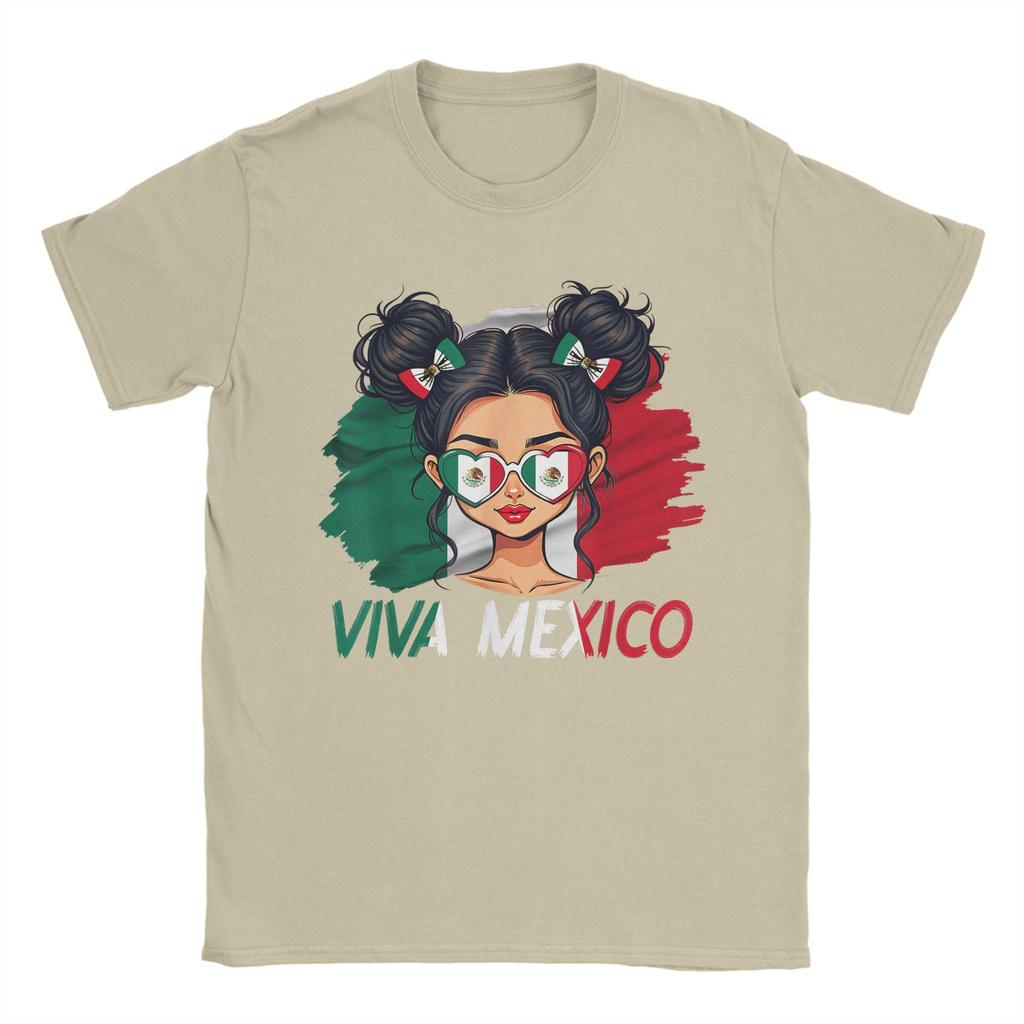 Viva Mexico Independence Day Mexican Flag Women T Shirt For Men's Summer  T-Shirts Round Neck Popular Tees Oversized Tops