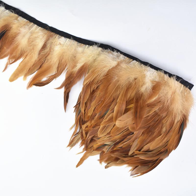 10Meters/Lot White Colored Rooster Feather Trim Ribbon Tape Skirt Fringe Pheasant Feathers For Crafts Diy Jewelry Clothes Plumas