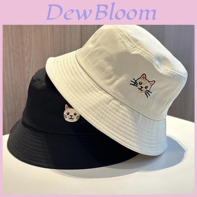 Casquette Minimaliste Style Coréen Brodé Chat Coton Avec Visière Pour Usage Quotidien