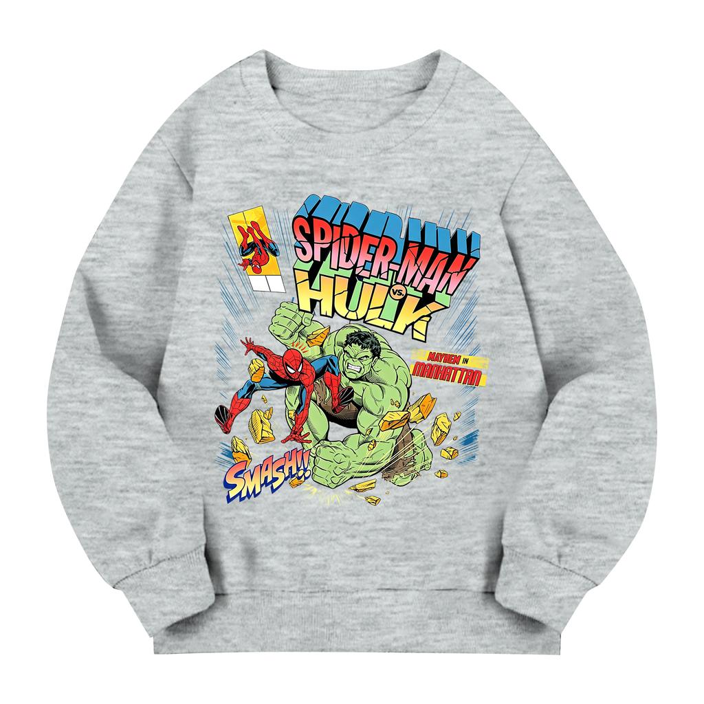 Children's Long Sleeve Loose Fit Letter Print Crewneck Sweatshirt