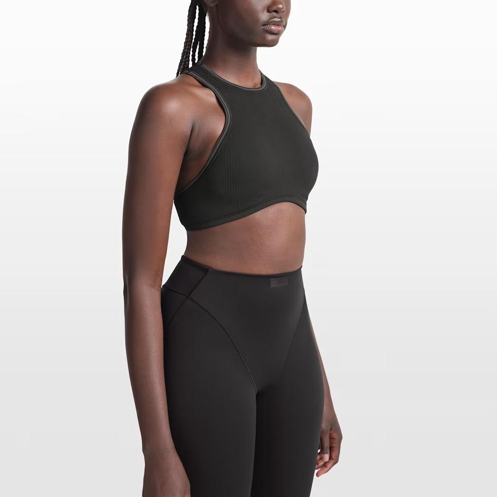 Nike × SKIMS Ribbed Seamless Breathable Lightweight Stretch Solid Sports Bra Women Underwear BABRA9714W-OAR