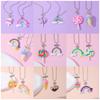 15 Stil Polymer Clay Anhänger Best Friends Halsketten Set BFF Fimo Regenbogen Lutscher Eiswaffeln Anhänger Perlen Kette Kinder Geschenk