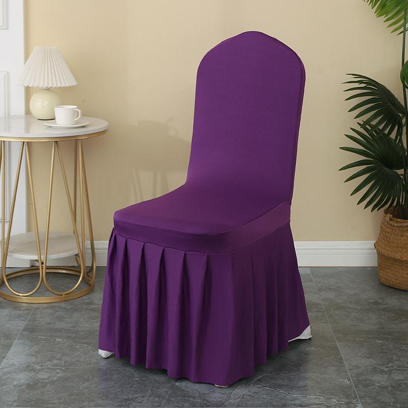 Elegant Skirted Stretchable Chair Cover for Dining and Events