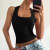 2025 Sommer Damen figurbetontes Racerback U-Ausschnitt Tanktop