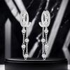 925 Silver Double Layered Tassel Drop Earrings Women Earrings Charm Fashion Versatile Party Jewelry Gifts