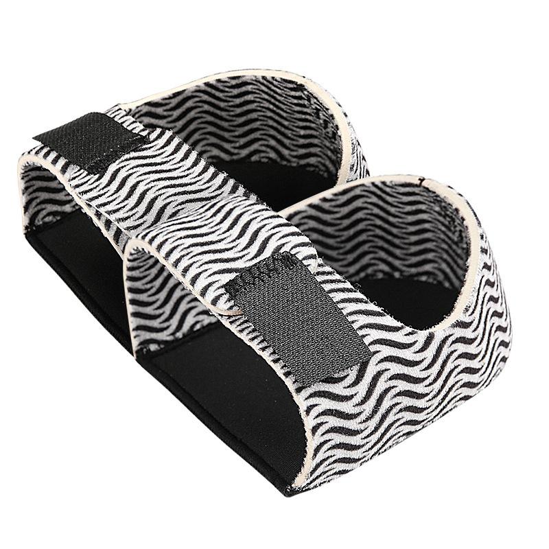 

Чехол на пятку на липучке с зебровым узором, мягкий, износостойкий, регулируемый, тепловой чехол на пятку, спортивный амортизатор, чехол для стопы L(40-45) чёрный