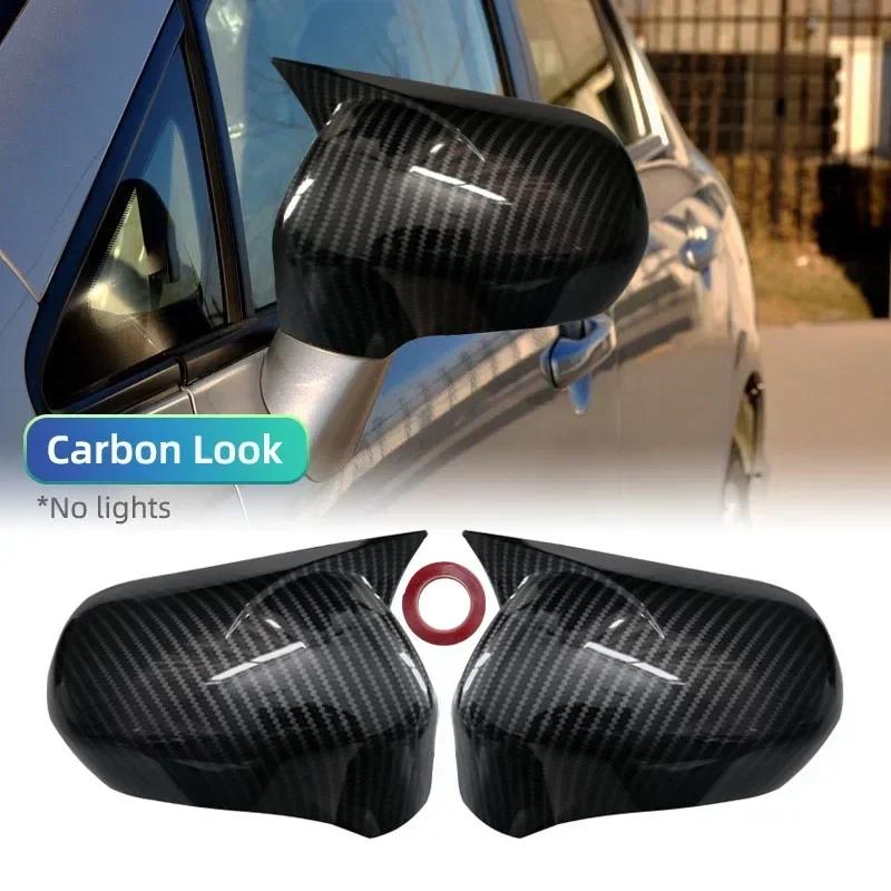 Pro Honda Civic 8th 2005-2011 Auto Kryt zpětného zrcátka Kryt víka křídla Nálepka na dveře Pohled zezadu Pouzdro Ozdobný rám z uhlíkových vláken Černá