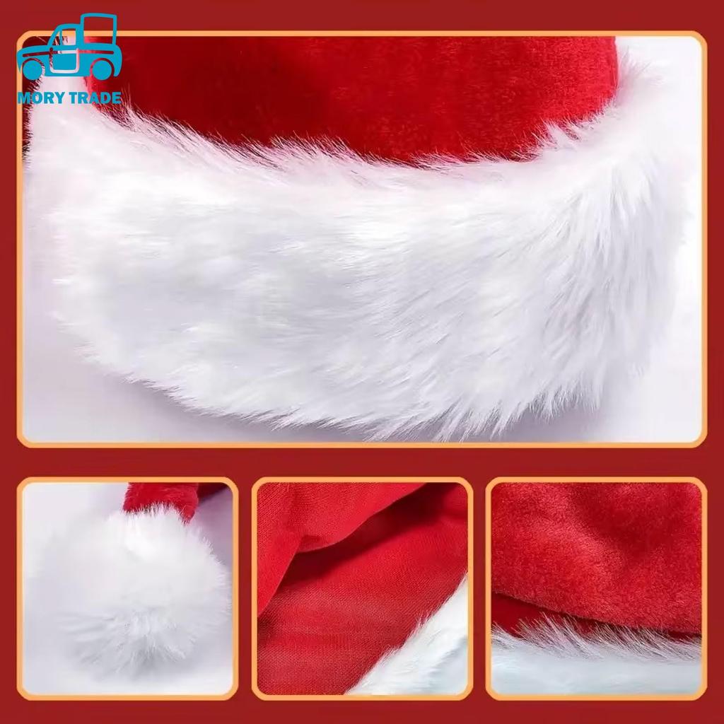 MORYTRADE Santa Hat, Santa Costume, Christmas Cosplay, Santa Claus, 75cm (Red)