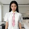 Student Pre Tied Neck Ties Preepy Look Rhinestones Star Metal Chain Dark Tie Cravat Neck Wear Accessories