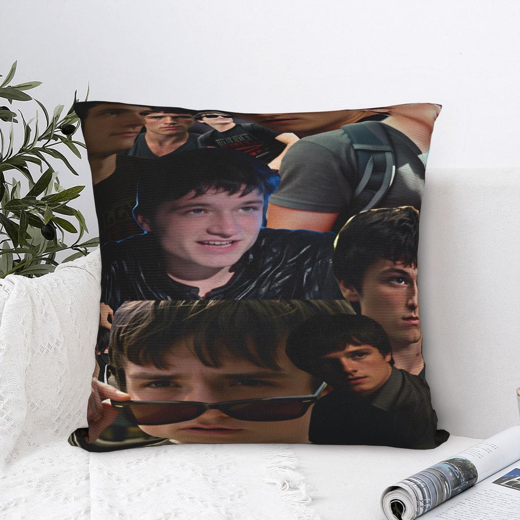 Josh Hutcherson Pillowcases Retro Trendy Pillow Case For Sofa Home Decor Graphic Pillow Cover
