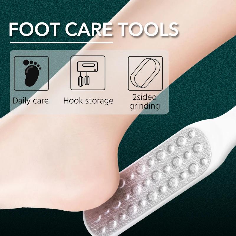 Double Side Foot File Stainless Steel Foot Rasp Heel Grater Hard Dead Skin Callus Remover Pedicure Foot Care Tools Professional