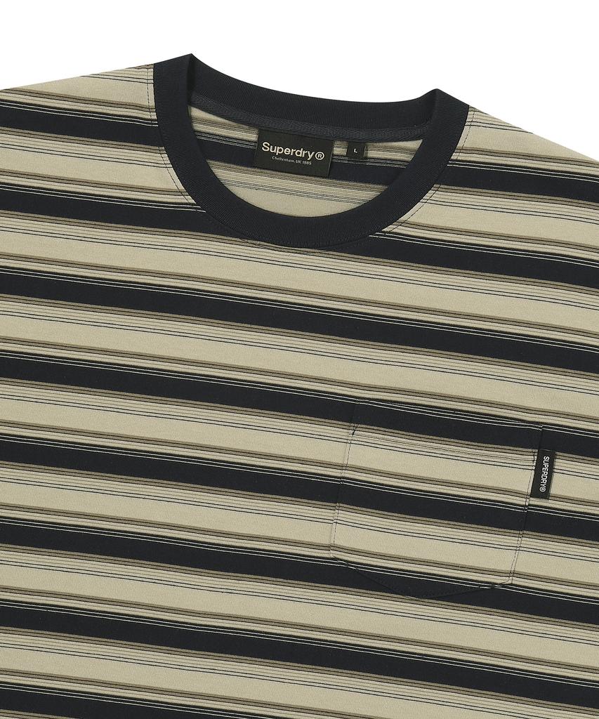 Syupeodeulai Logo Stripe T-Shirt Beige Sduiscq23Beg