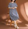 Real Shot 2026 Summer New Large Size Women's Clothing Fat MM Linen Cotton Linen Retro Literary Ethnic Style Casual Dress