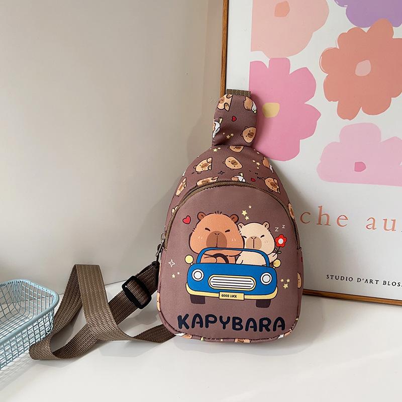 

Супер милая детская маленькая сумка-мессенджер, модная сумка для сменной одежды, легкая нагрудная сумка для малышей, милая сумка для отдыха для мальчика и девочки темно-коричневого