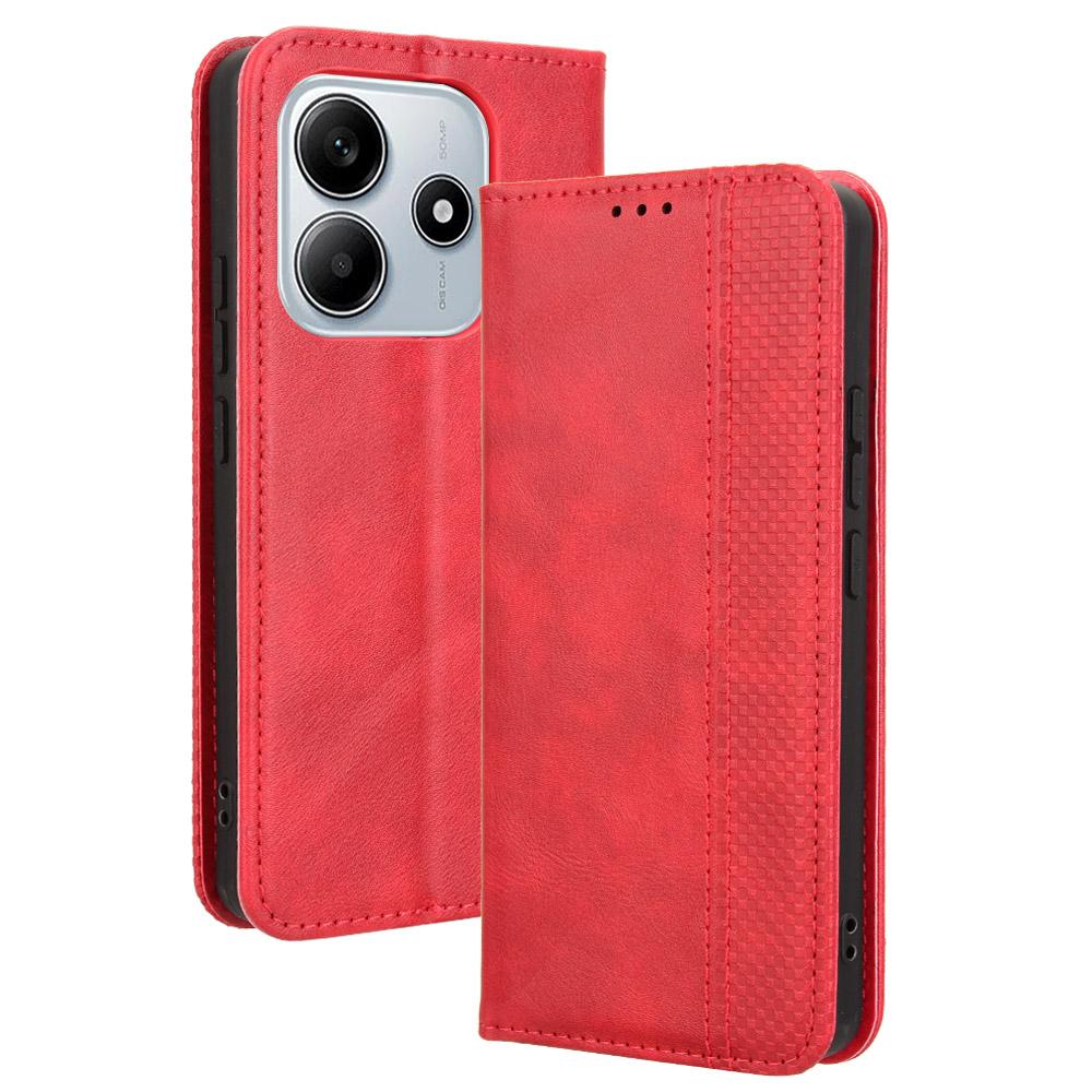 For Xiaomi Redmi Note 14 5G Leather Case Wallet Stand Retro Texture Phone Cover