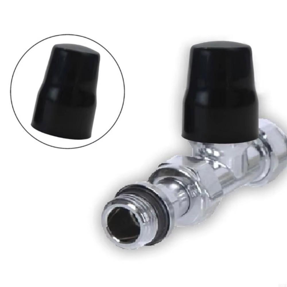 ABS-Kunststoff Kühlerverschlusskappe Schwarz Einfache Aufsteck-Ventilabdeckung Ersatzabdeckung Weiß Heizrohr-Ventilabdeckung