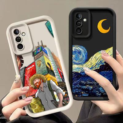The S-Starry Night Art Cover Phone Case For HONOR 600 400 90 LITE 300 200 70 50 20 10I 9X 8X PRO DIY Case Shell Funda Capa Coque