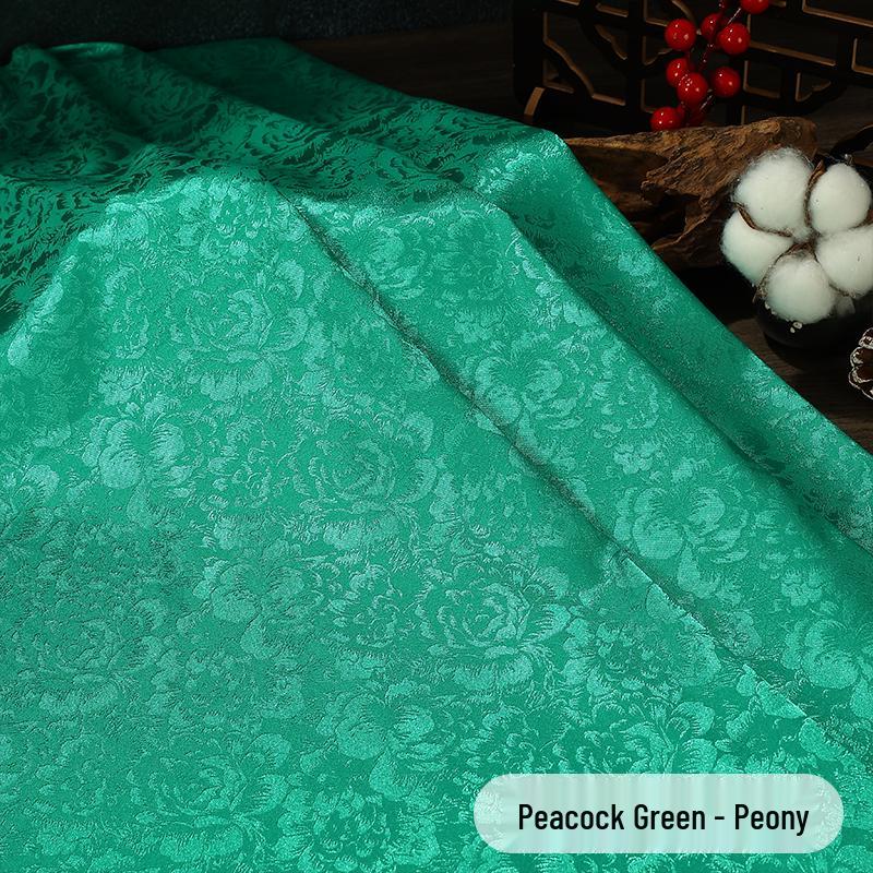 Antique Silk Jacquard Fabric for Chinese Hanfu and Tang Suit Costumes