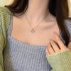 Hollow Peach Heart Necklace Female Tide Sweet Spice Girl Student Simple Collarbone Chain Design Feeling Neck Chain