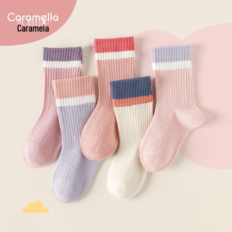 Caramella Kids  Mid-Tube Cotton Trend Socks L