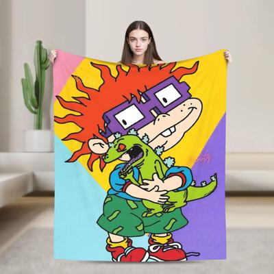 Decorative Rugrats Chuckie Finster Bedding Throws Flannel Bedspread For Couch Chair Sofa Bed Street Trend Sofa Bed Cover