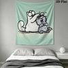 Simon‘s Cat Wall Tapestry Aesthetic Wall Hanging Printed Fabric Blanket Decorative Tapestries for Bedroom Living Room Home Decor