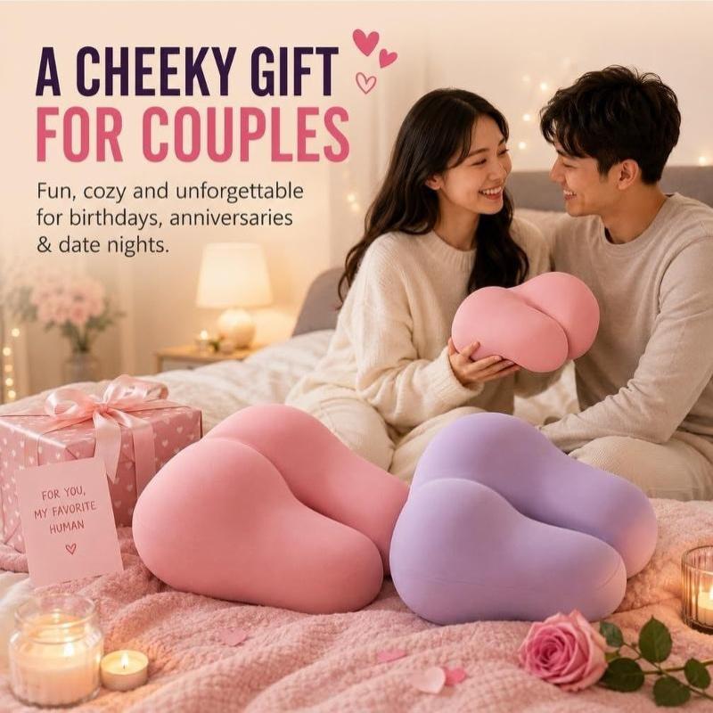 Creative Hip-shaped Pillow 1Pcs Portable 3D Soft Foam Bolster Skin-friendly Cushion for Stomach Sleeping Travel