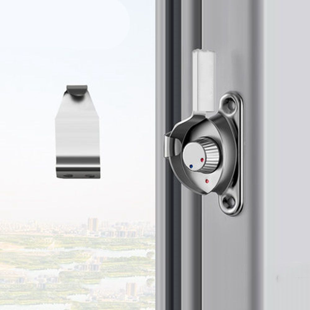 Sliding Door Window Double-sided Crescent Lock Insurance Buckle Window Lock Hardware Accessories