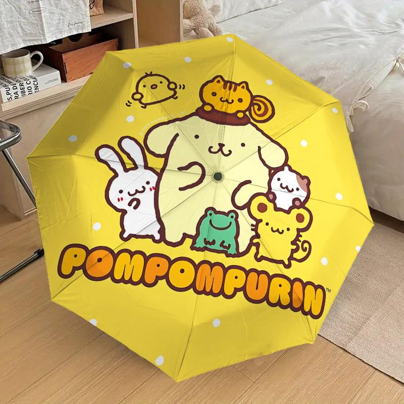 1PC Pompompurin Umbrella-8-Rib Reinforced, Automatic Open, Lightweight & Durable, Cute Fashion Accessory for Outdoor-P2702