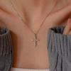 Cross Cubic Pendant Necklace (24k Plating) SHNE0039