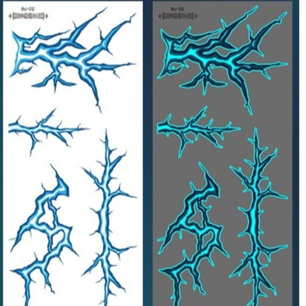 Crack Mark Temporary Tattoo Stickers Waterproof Body Art Stickers Halloween Tattoo Stickers Makeup