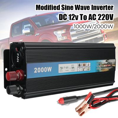 12V DC To 220V AC with USB Charger Univesal Modified Sine Wave Inverter Power Inverter Car Voltage Converter 1000W 2000W